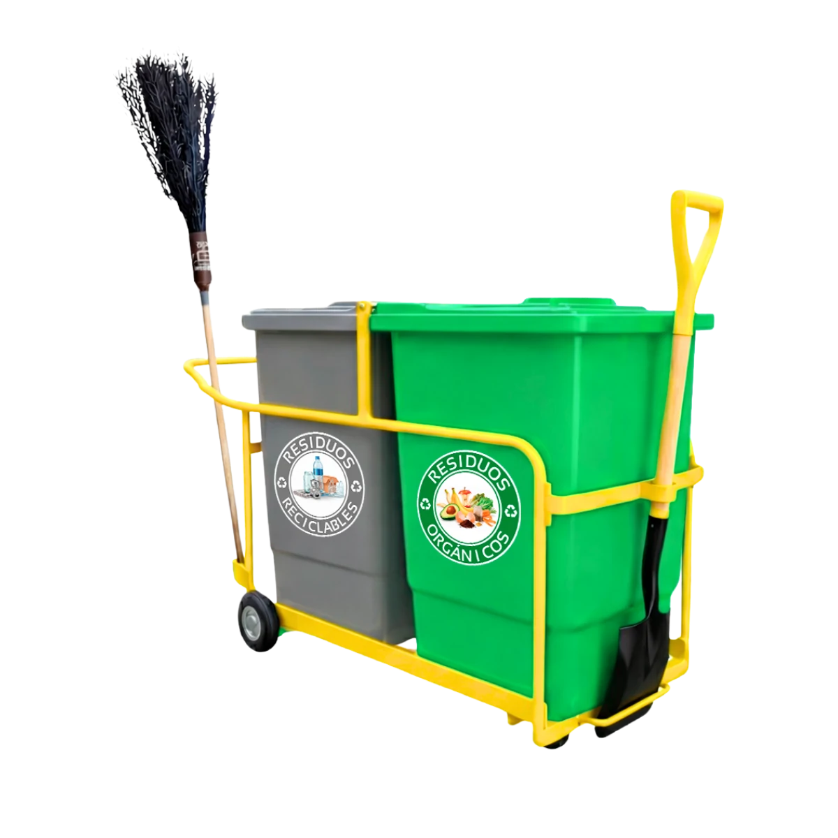 Carro recolector de basura plástico