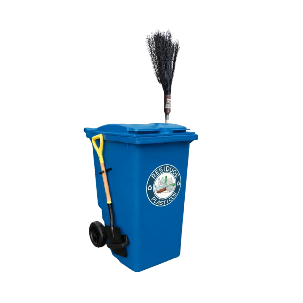 Bote de basura con ruedas