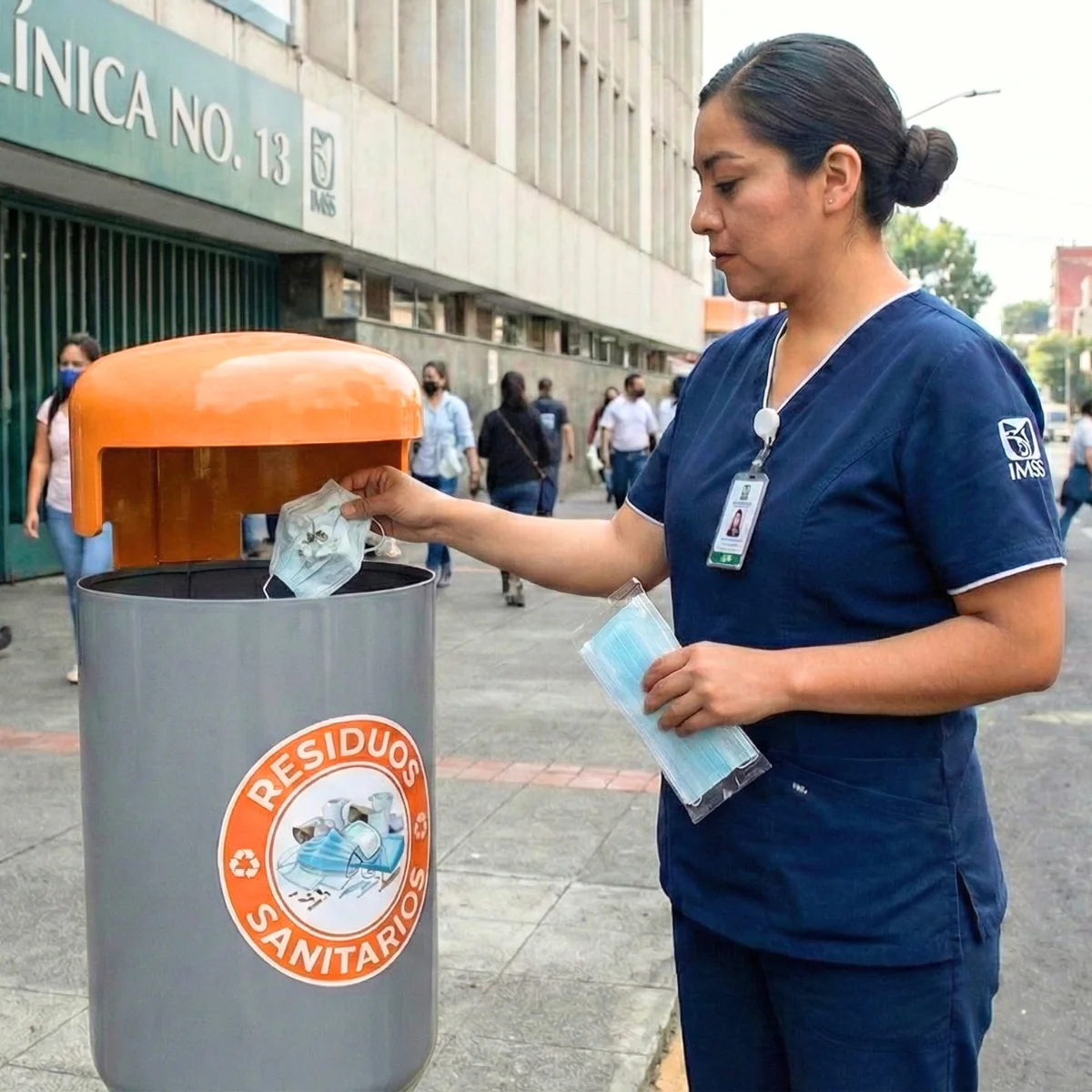 Botes de basura en la calle - Imagen 2