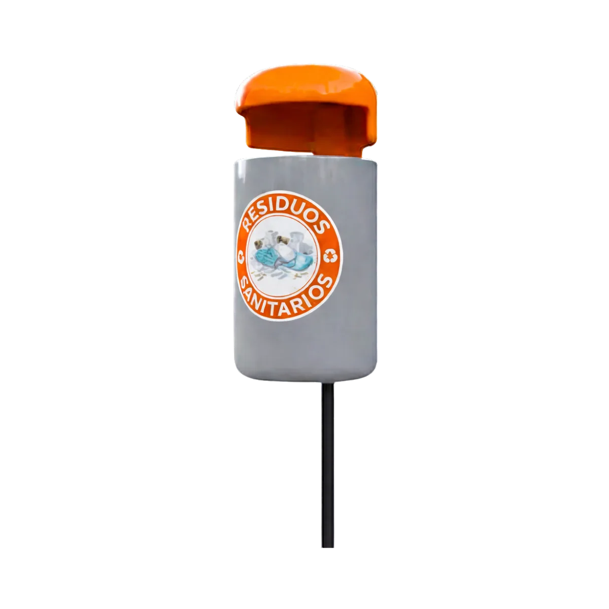 Botes de basura en la calle