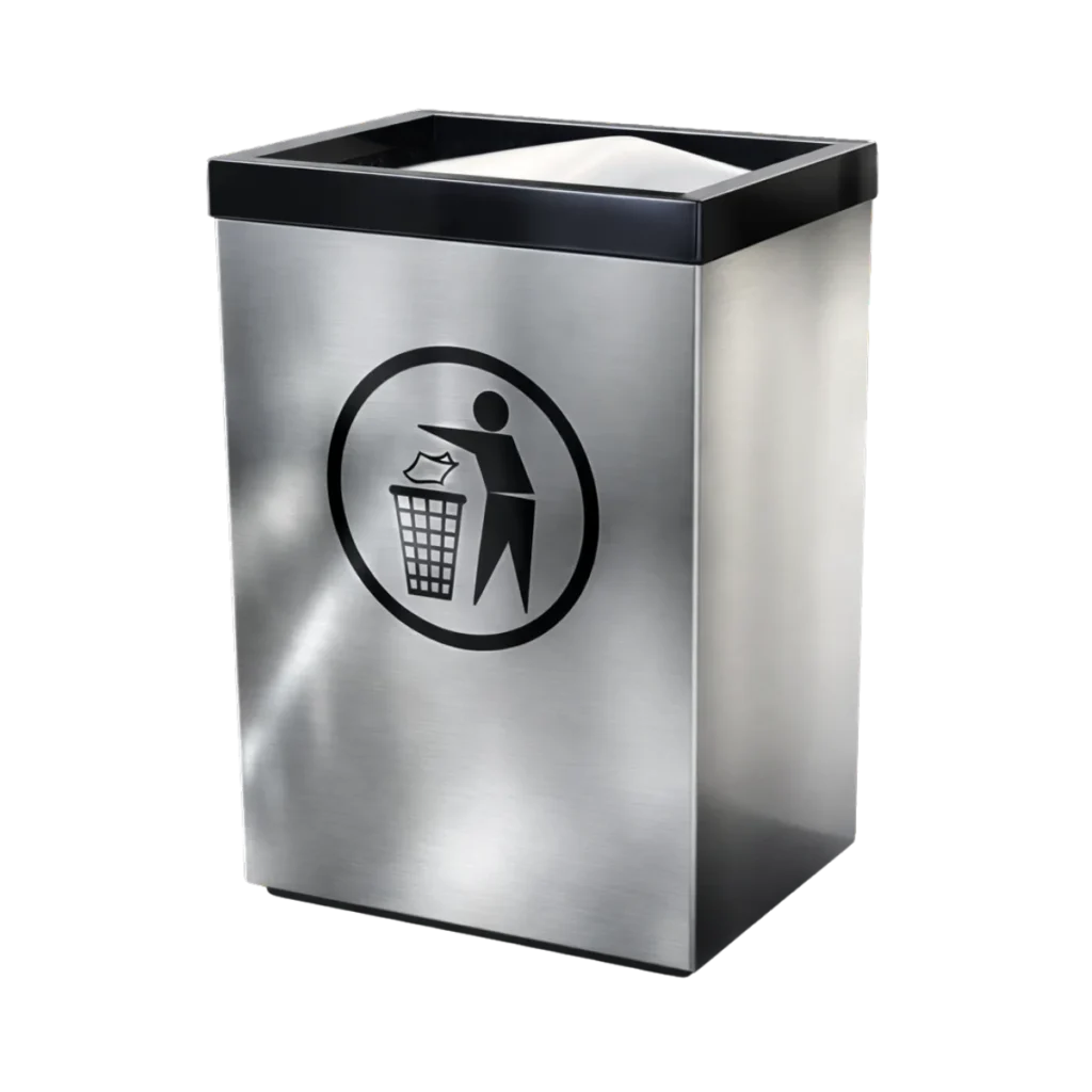 Contenedores de basura metálicos