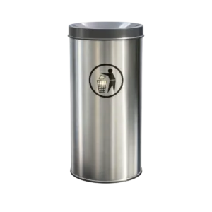 Contenedores de basura de metal