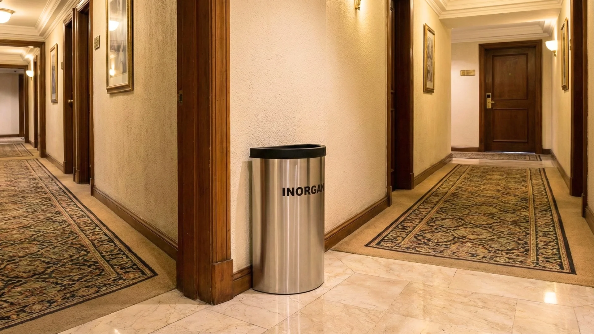 Botes de basura metálicos