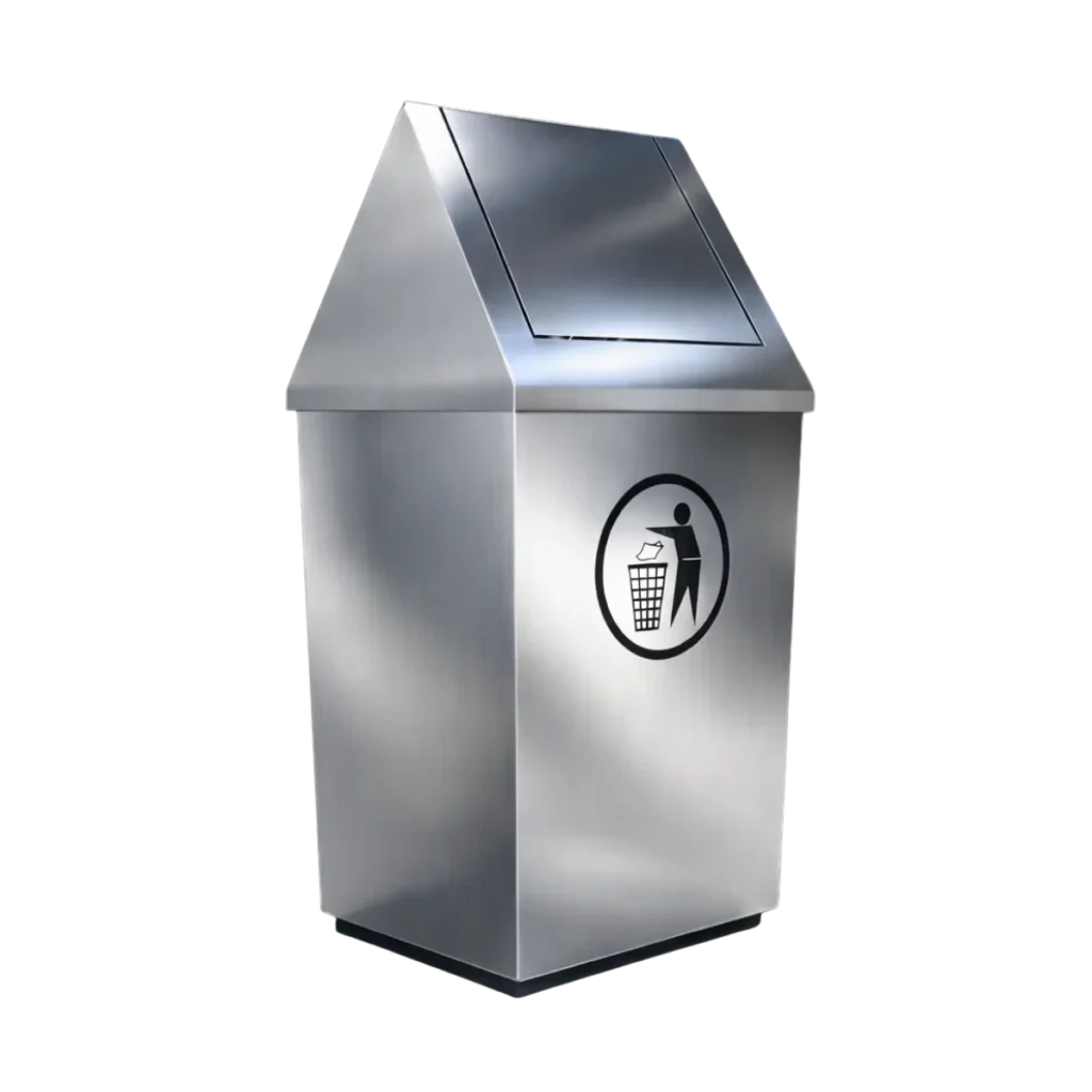 Contenedor de acero inoxidable con tapa