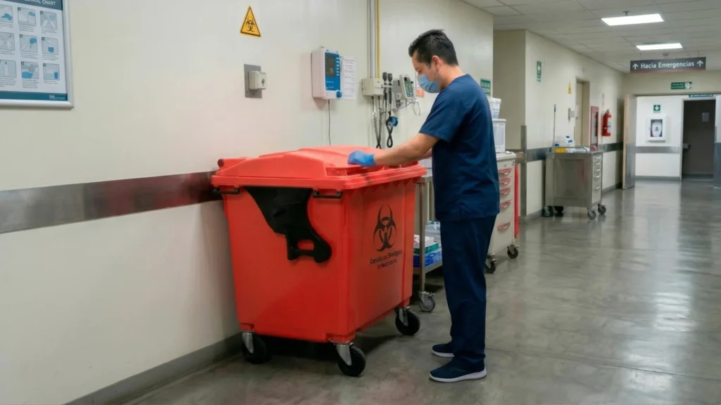 Contenedor de residuos peligrosos