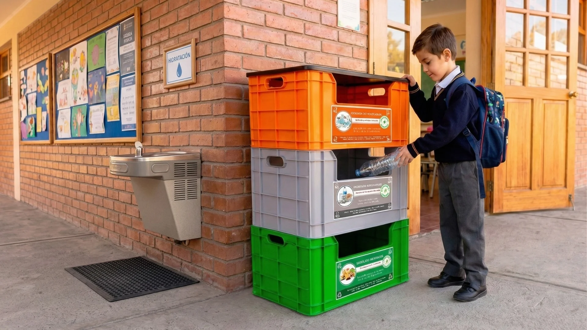 Cajas de plástico apilables