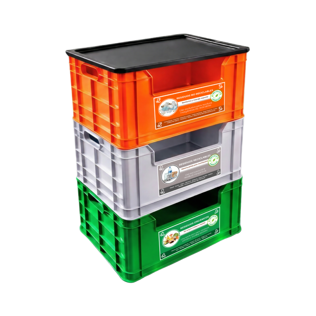 Cajas de plástico apilables