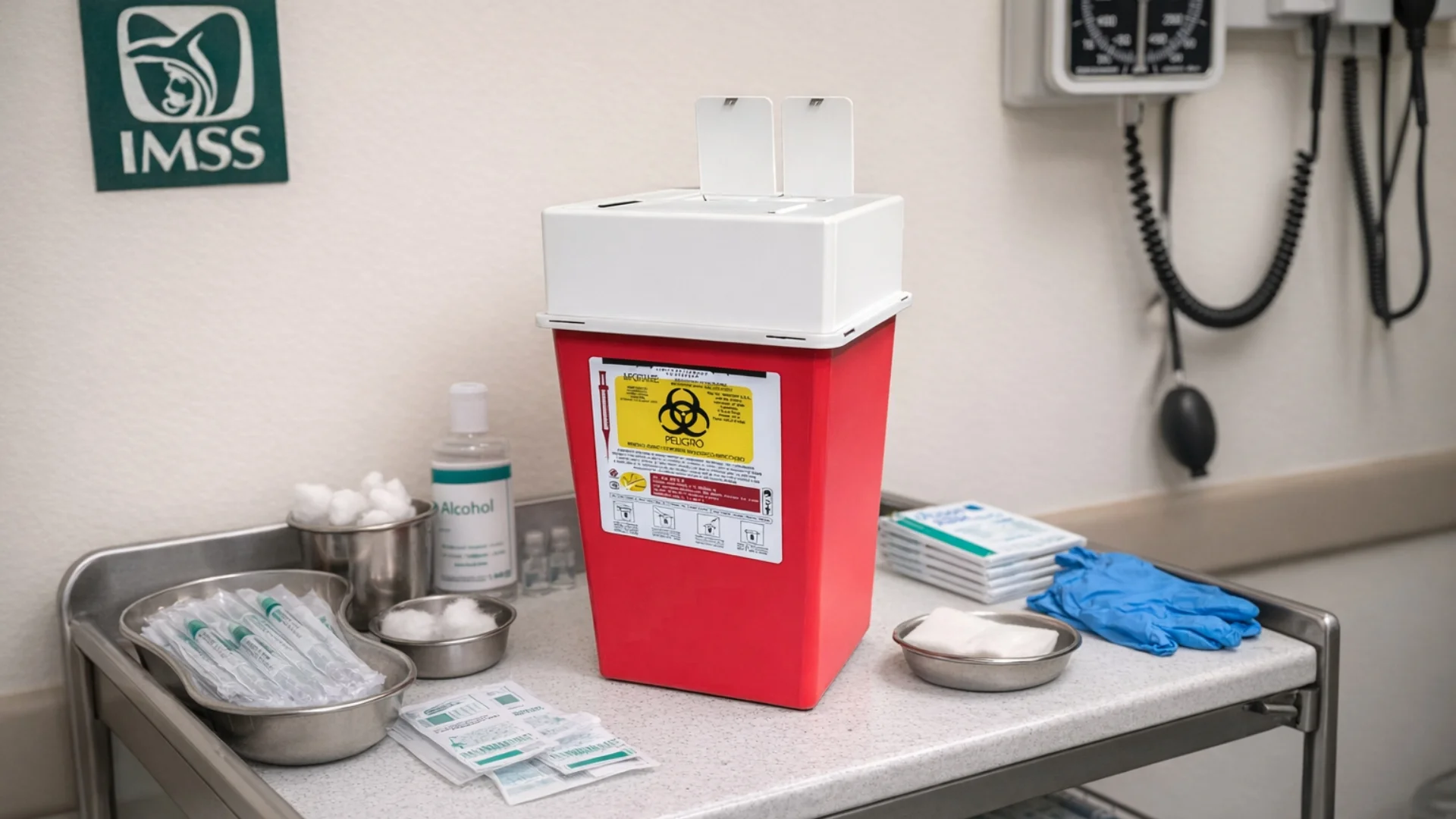 Contenedor de punzocortantes RPBI