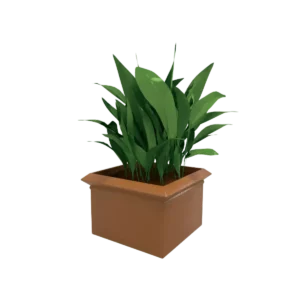 Macetas cuadradas de plástico