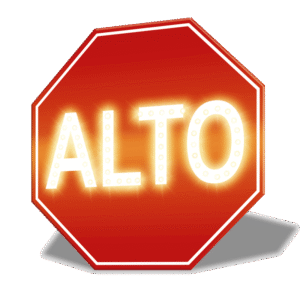 Señal de Alto con luz